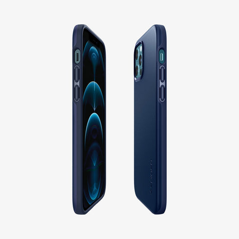 ACS01612 - iPhone 12 Pro Max Case Thin Fit in black showing the back